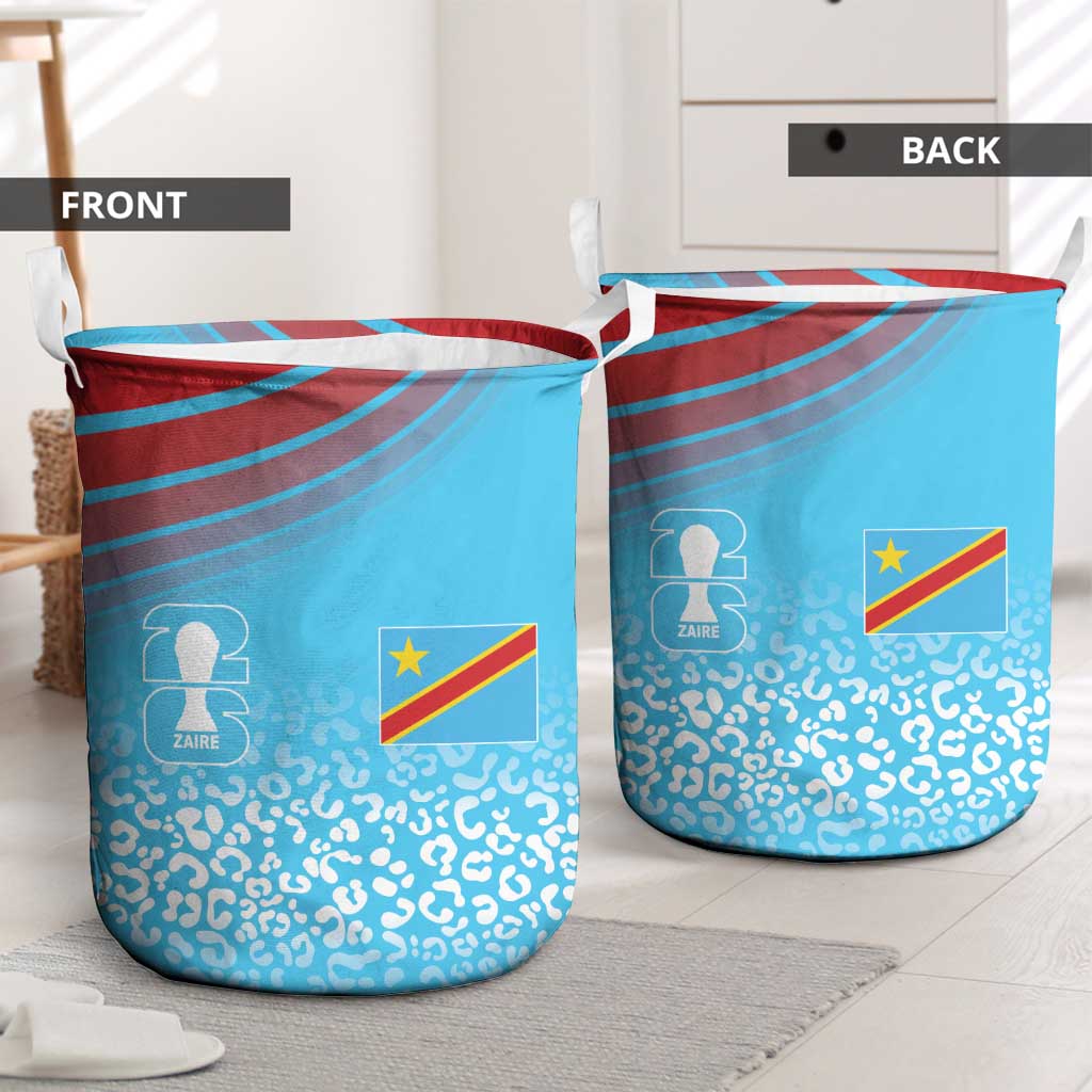 DR Congo WC2026 Guernsey Leopard Inspired Laundry Basket