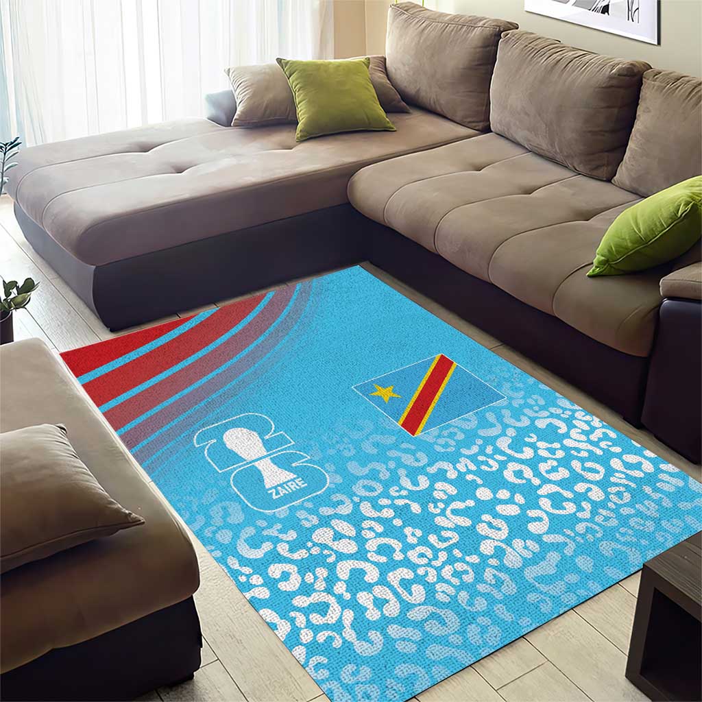 DR Congo WC2026 Guernsey Leopard Inspired Area Rug