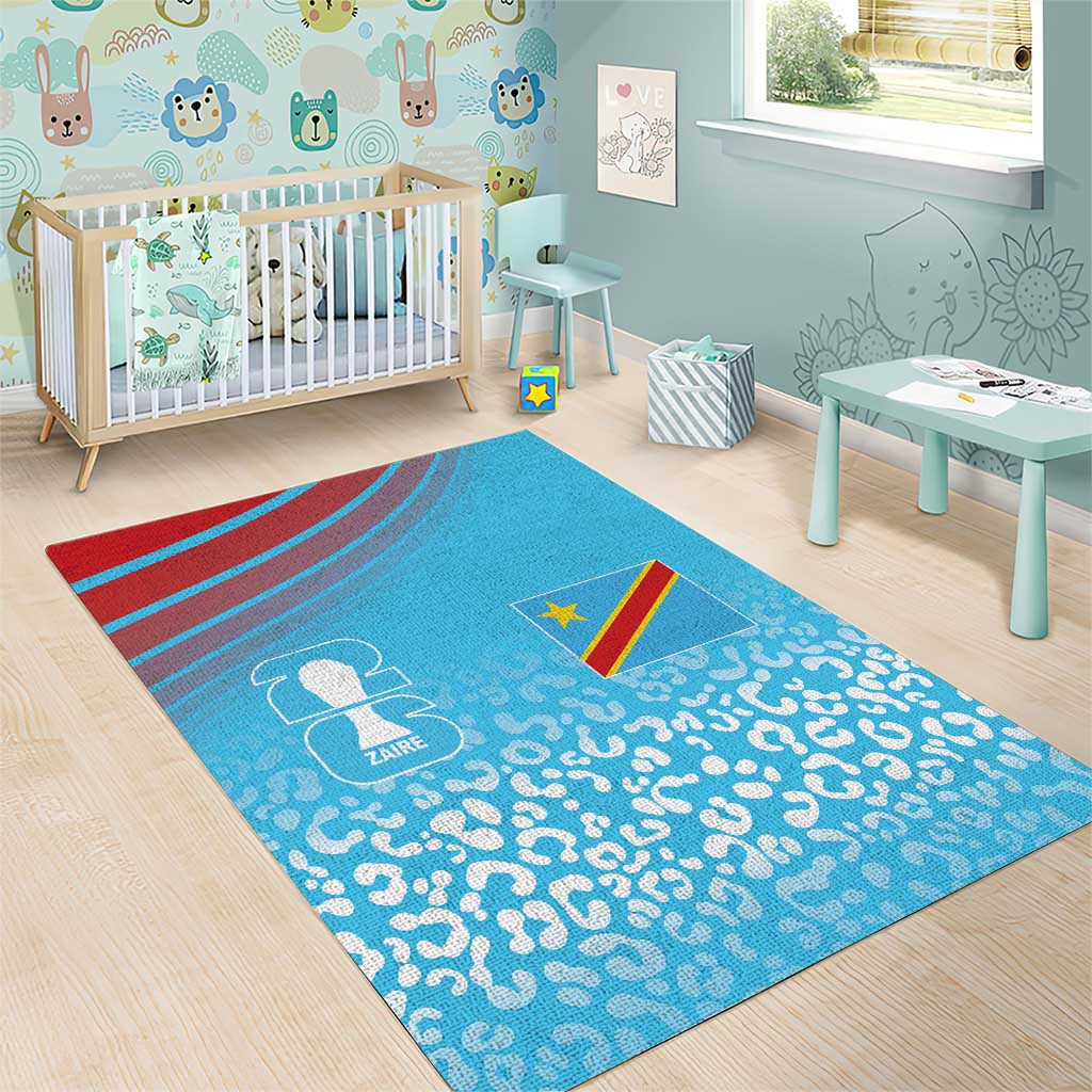 DR Congo WC2026 Guernsey Leopard Inspired Area Rug