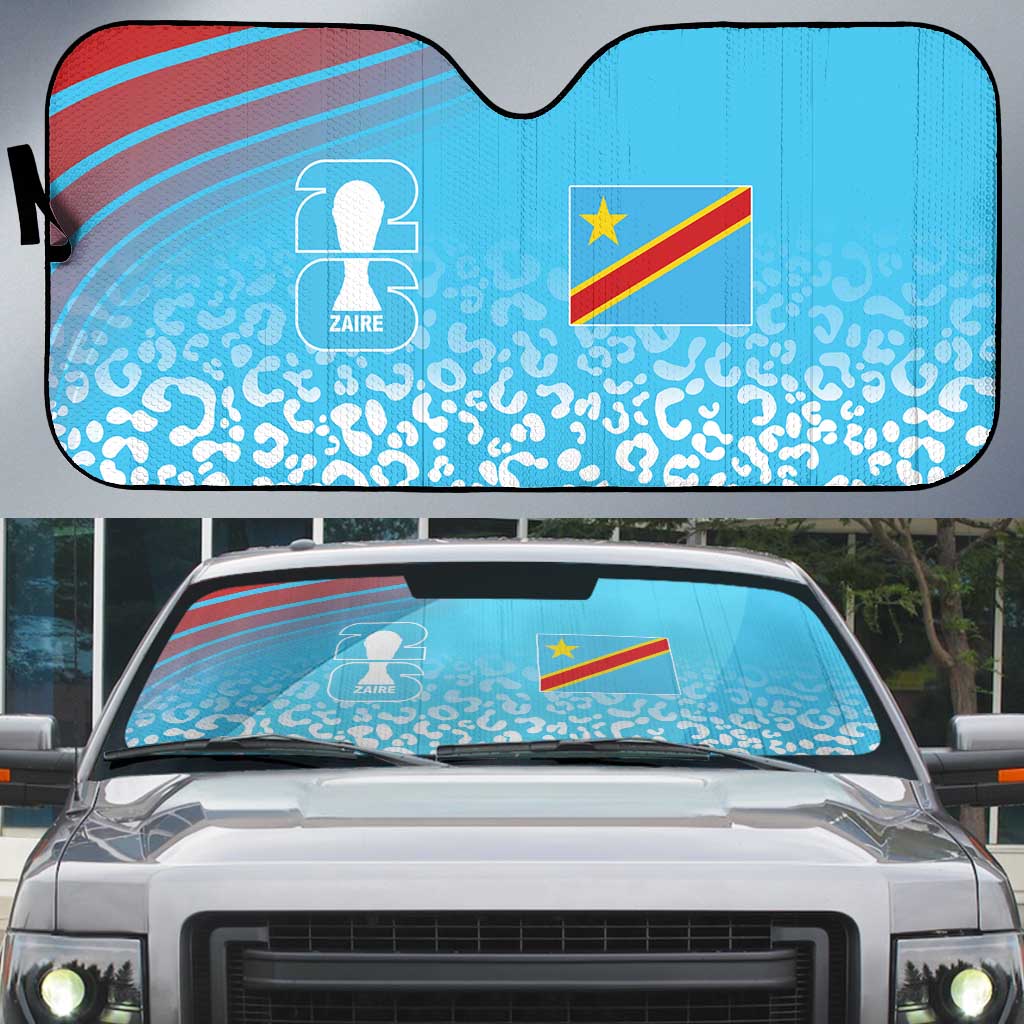 DR Congo WC2026 Guernsey Leopard Inspired Auto Sun Shade