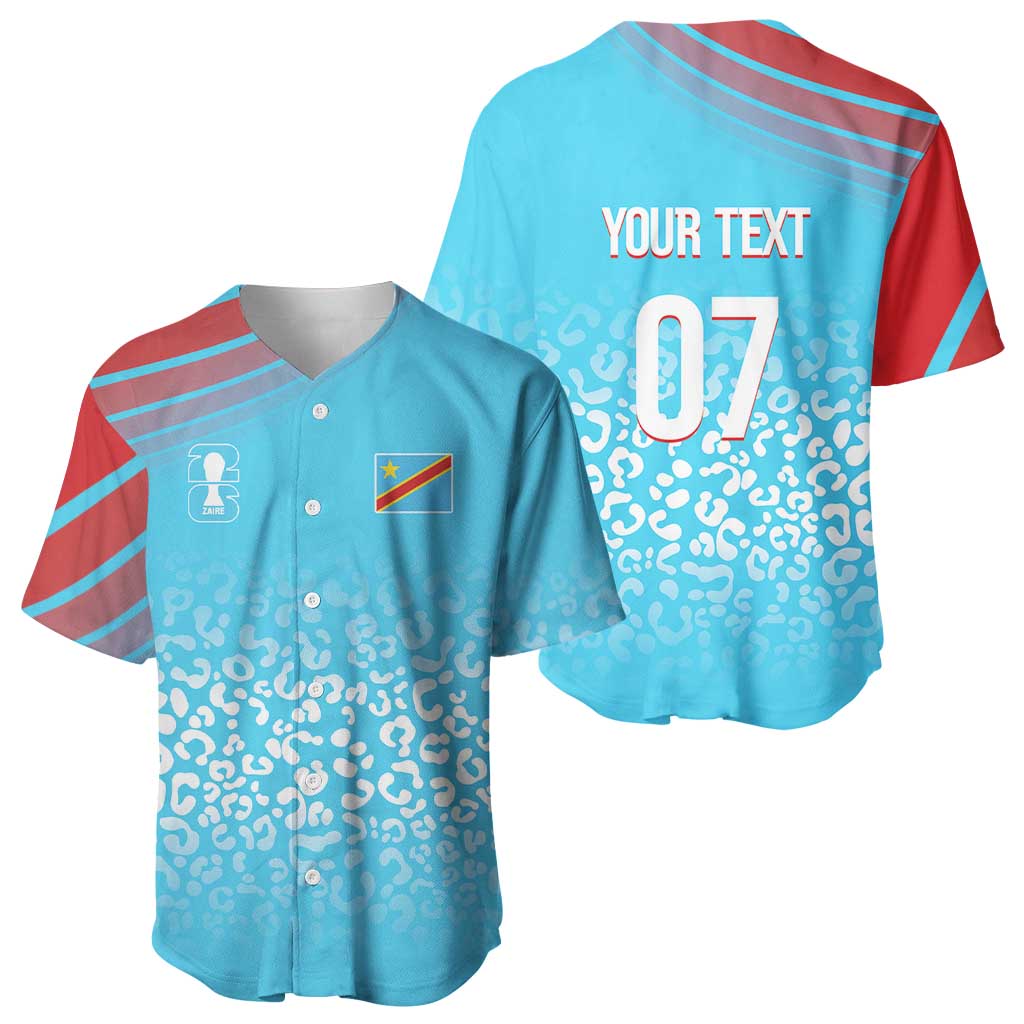 DR Congo WC2026 Custom Guernsey Leopard Inspired Baseball Jersey