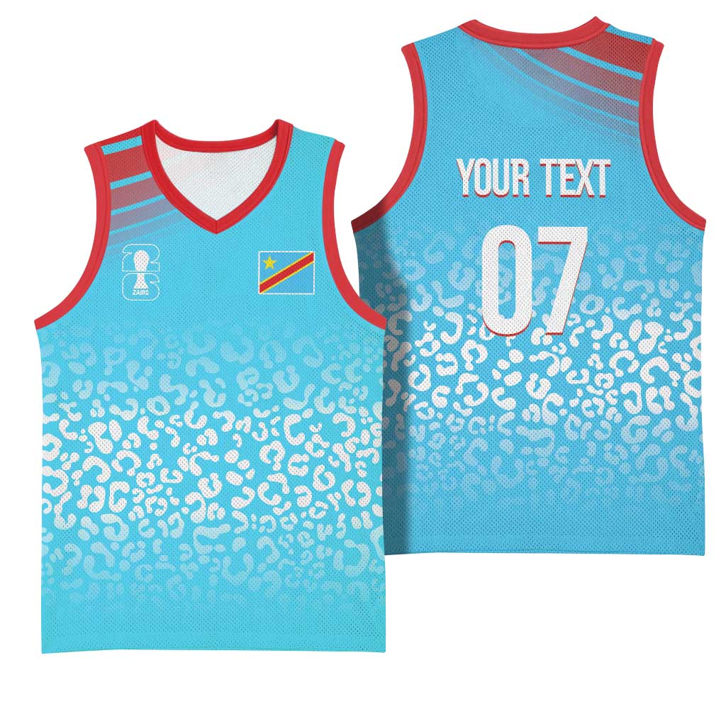 DR Congo WC2026 Custom Guernsey Leopard Inspired Basketball Jersey