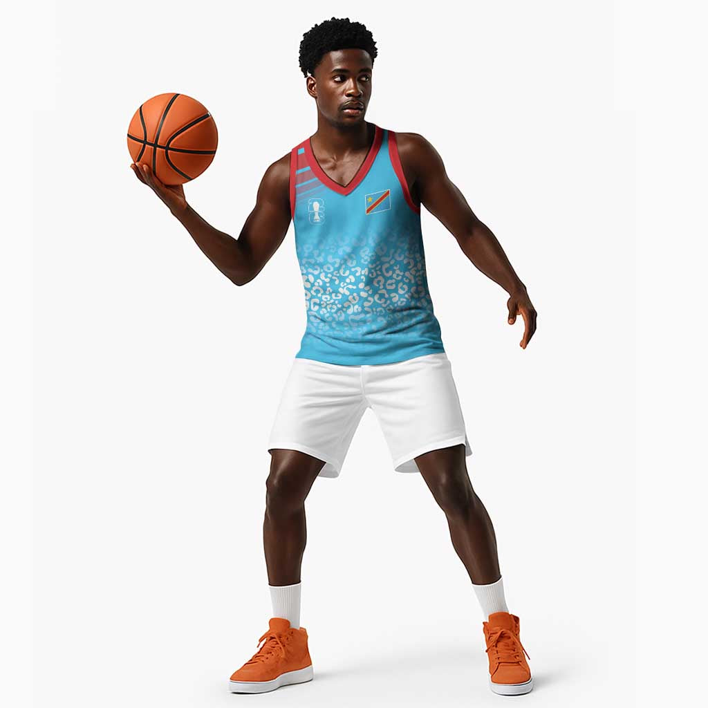 DR Congo WC2026 Custom Guernsey Leopard Inspired Basketball Jersey