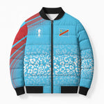DR Congo WC2026 Custom Guernsey Leopard Inspired Bomber Puffer Jacket
