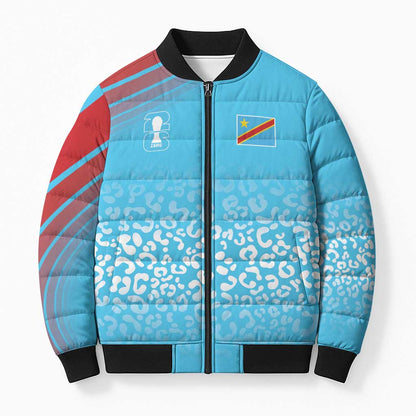 DR Congo WC2026 Custom Guernsey Leopard Inspired Bomber Puffer Jacket