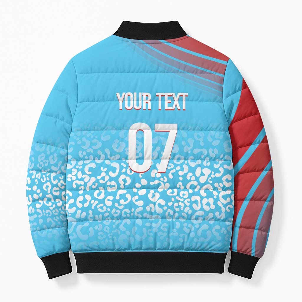DR Congo WC2026 Custom Guernsey Leopard Inspired Bomber Puffer Jacket