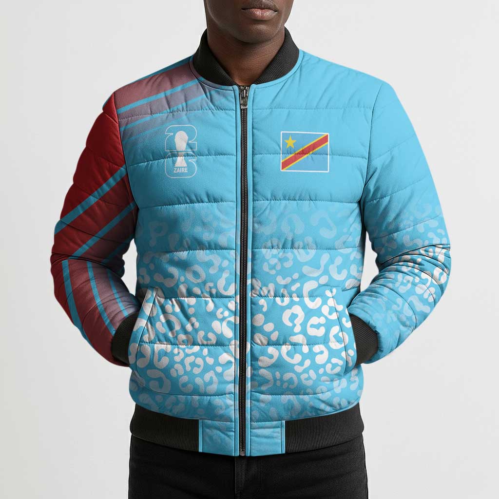 DR Congo WC2026 Custom Guernsey Leopard Inspired Bomber Puffer Jacket