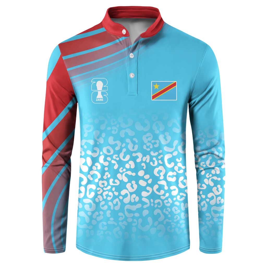 DR Congo WC2026 Custom Guernsey Leopard Inspired Button Sweatshirt