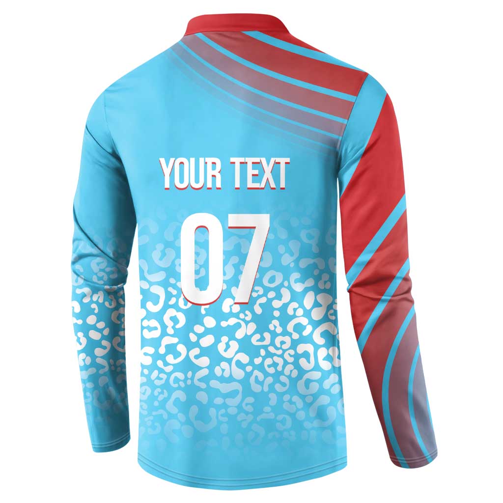 DR Congo WC2026 Custom Guernsey Leopard Inspired Button Sweatshirt