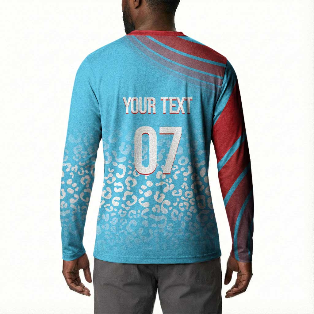 DR Congo WC2026 Custom Guernsey Leopard Inspired Button Sweatshirt