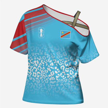 DR Congo WC2026 Custom Guernsey Leopard Inspired Cross Shoulder Shirt