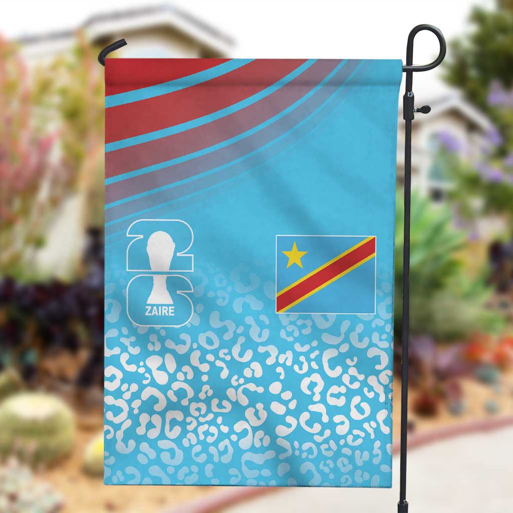 DR Congo WC2026 Guernsey Leopard Inspired Garden Flag