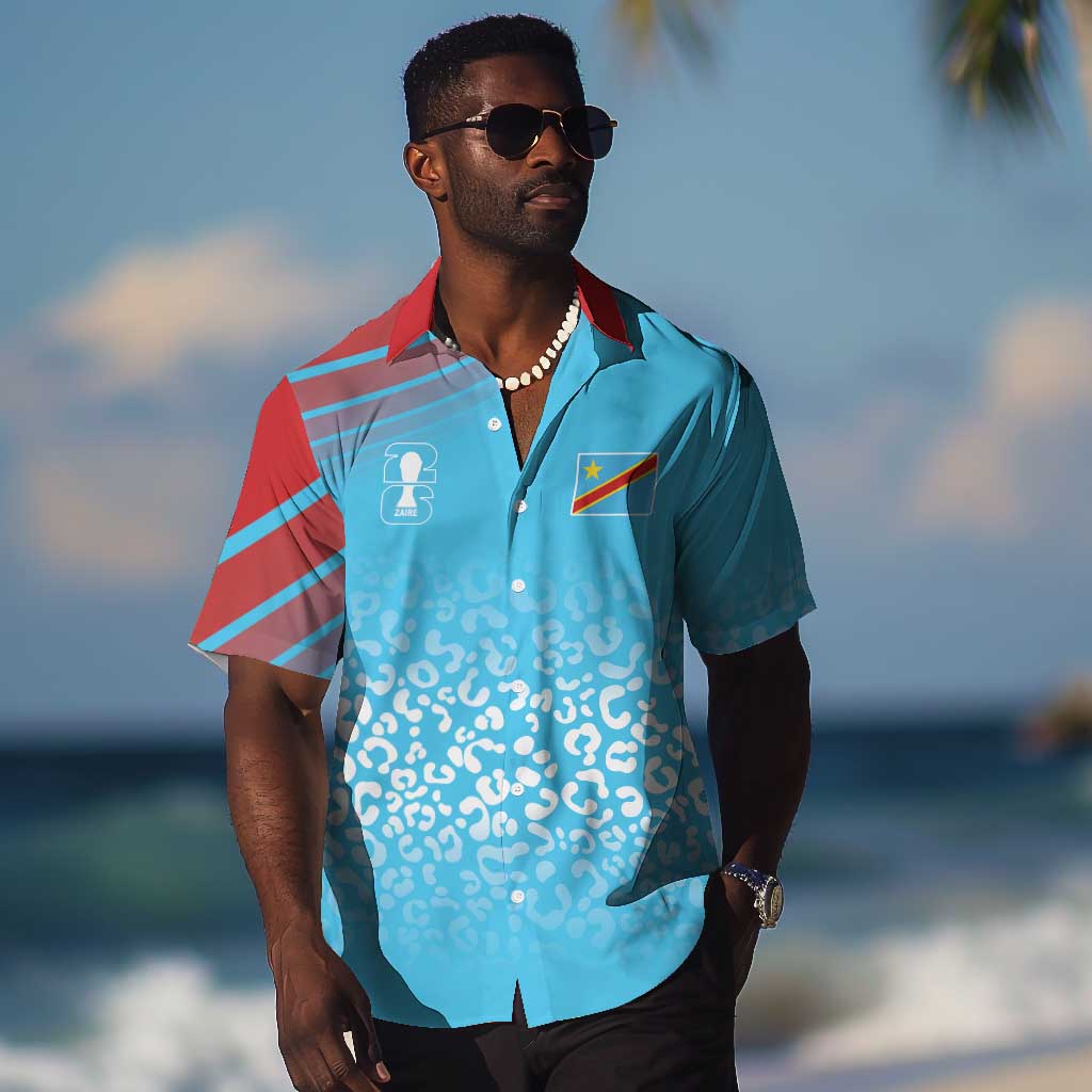 DR Congo WC2026 Custom Guernsey Leopard Inspired Hawaiian Shirt