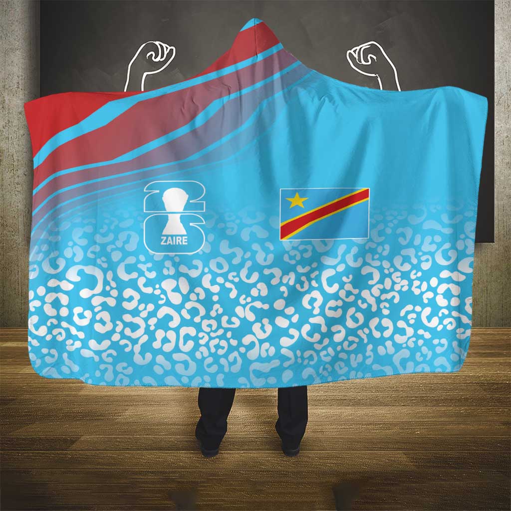 DR Congo WC2026 Guernsey Leopard Inspired Hooded Blanket