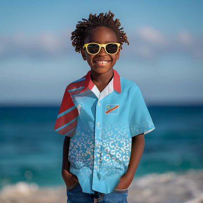 DR Congo WC2026 Custom Guernsey Leopard Inspired Kid Hawaiian Shirt