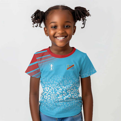 DR Congo WC2026 Custom Guernsey Leopard Inspired Kid T shirt