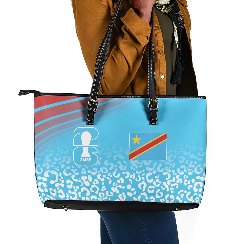 DR Congo WC2026 Guernsey Leopard Inspired Leather Tote Bag