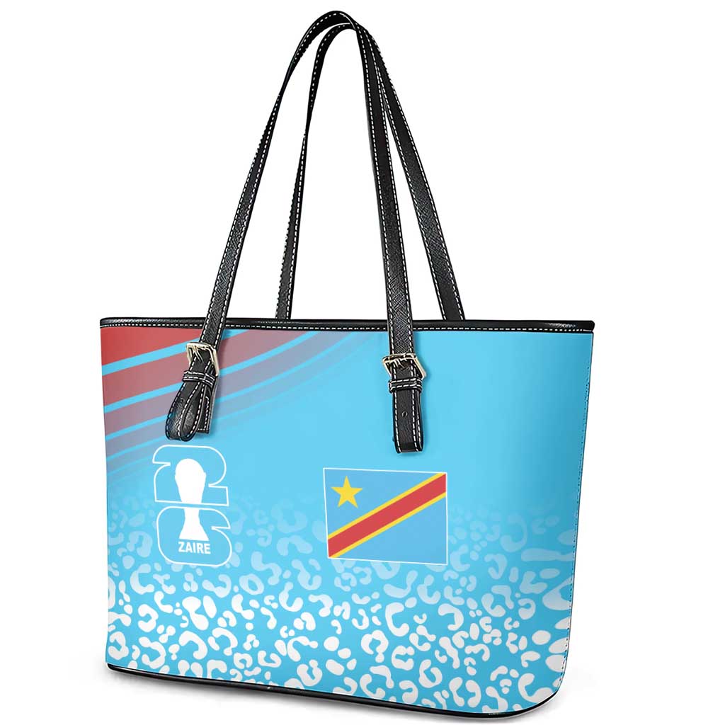 DR Congo WC2026 Guernsey Leopard Inspired Leather Tote Bag
