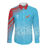DR Congo WC2026 Custom Guernsey Leopard Inspired Long Sleeve Button Shirt