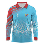 DR Congo WC2026 Custom Guernsey Leopard Inspired Long Sleeve Polo Shirt