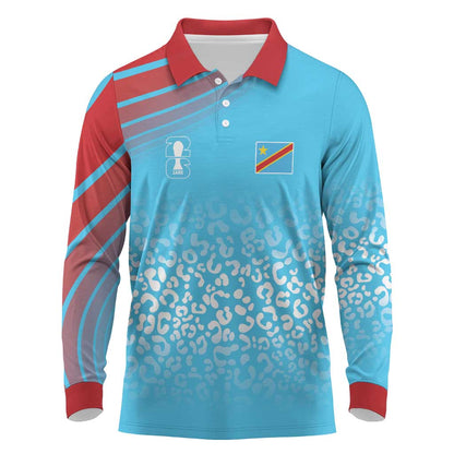DR Congo WC2026 Custom Guernsey Leopard Inspired Long Sleeve Polo Shirt