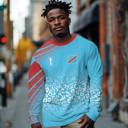 DR Congo WC2026 Custom Guernsey Leopard Inspired Long Sleeve Shirt
