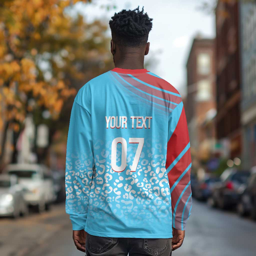 DR Congo WC2026 Custom Guernsey Leopard Inspired Long Sleeve Shirt