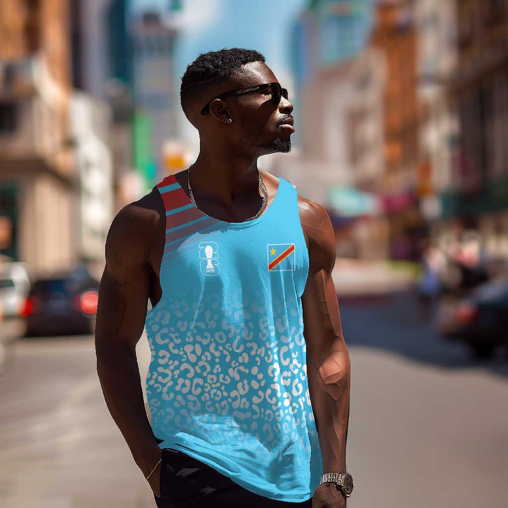DR Congo WC2026 Custom Guernsey Leopard Inspired Men Tank Top
