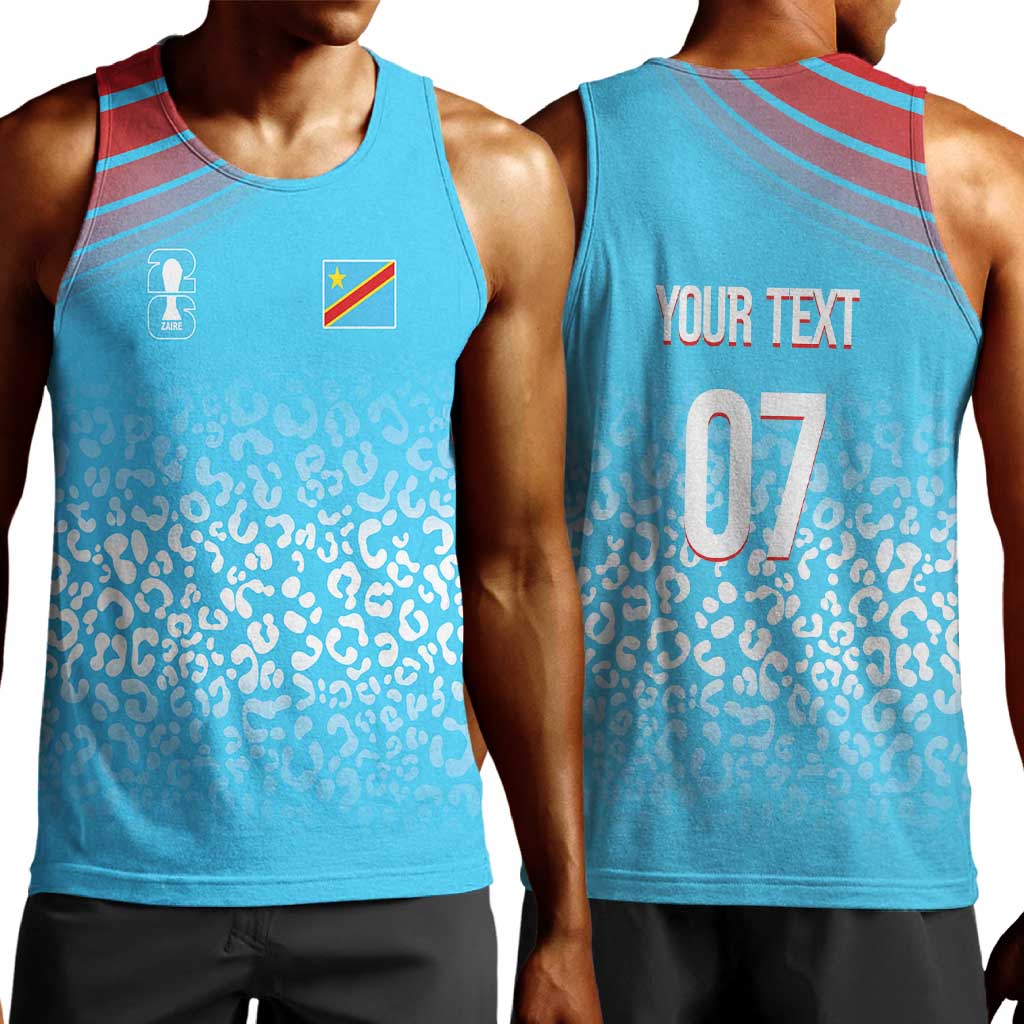 DR Congo WC2026 Custom Guernsey Leopard Inspired Men Tank Top
