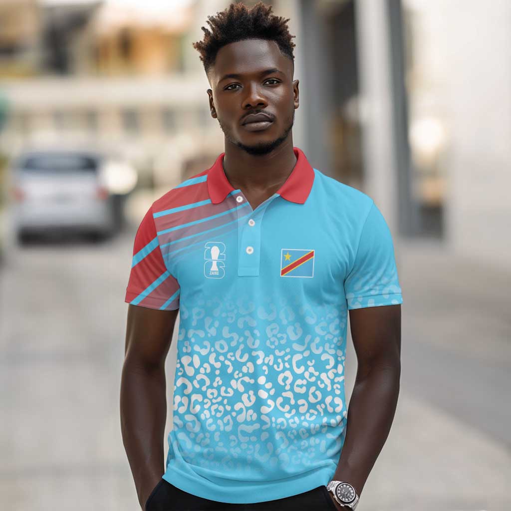 DR Congo WC2026 Custom Guernsey Leopard Inspired Polo Shirt