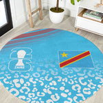 DR Congo WC2026 Guernsey Leopard Inspired Round Carpet