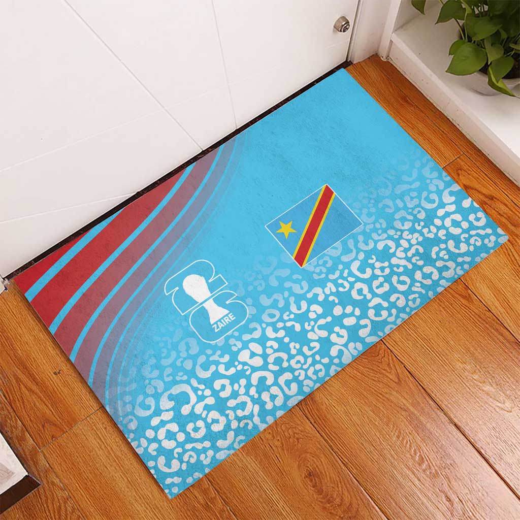 DR Congo WC2026 Guernsey Leopard Inspired Rubber Doormat
