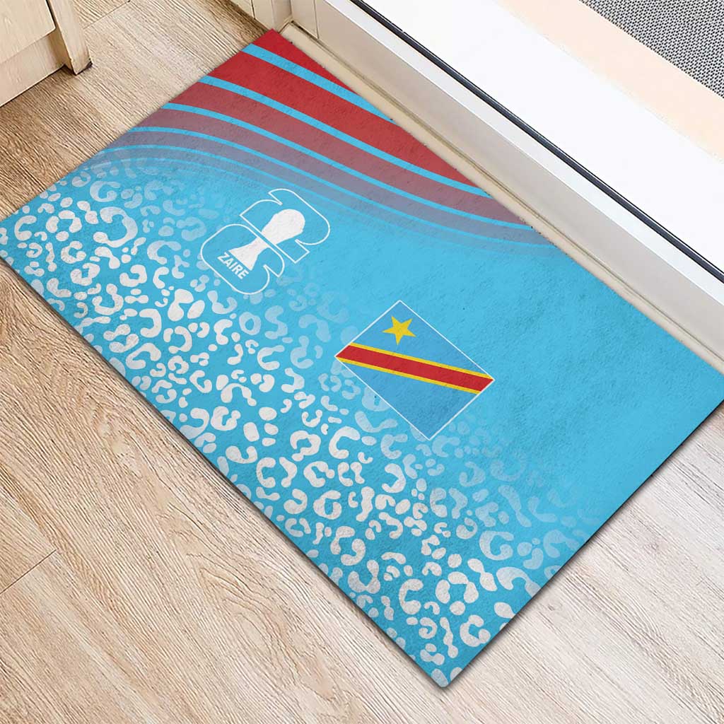 DR Congo WC2026 Guernsey Leopard Inspired Rubber Doormat