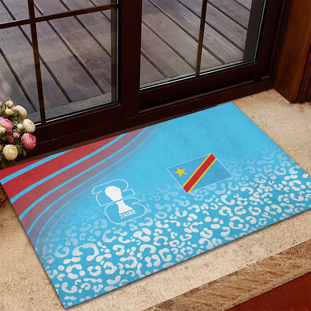 DR Congo WC2026 Guernsey Leopard Inspired Rubber Doormat