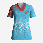DR Congo WC2026 Custom Guernsey Leopard Inspired Scrub Top
