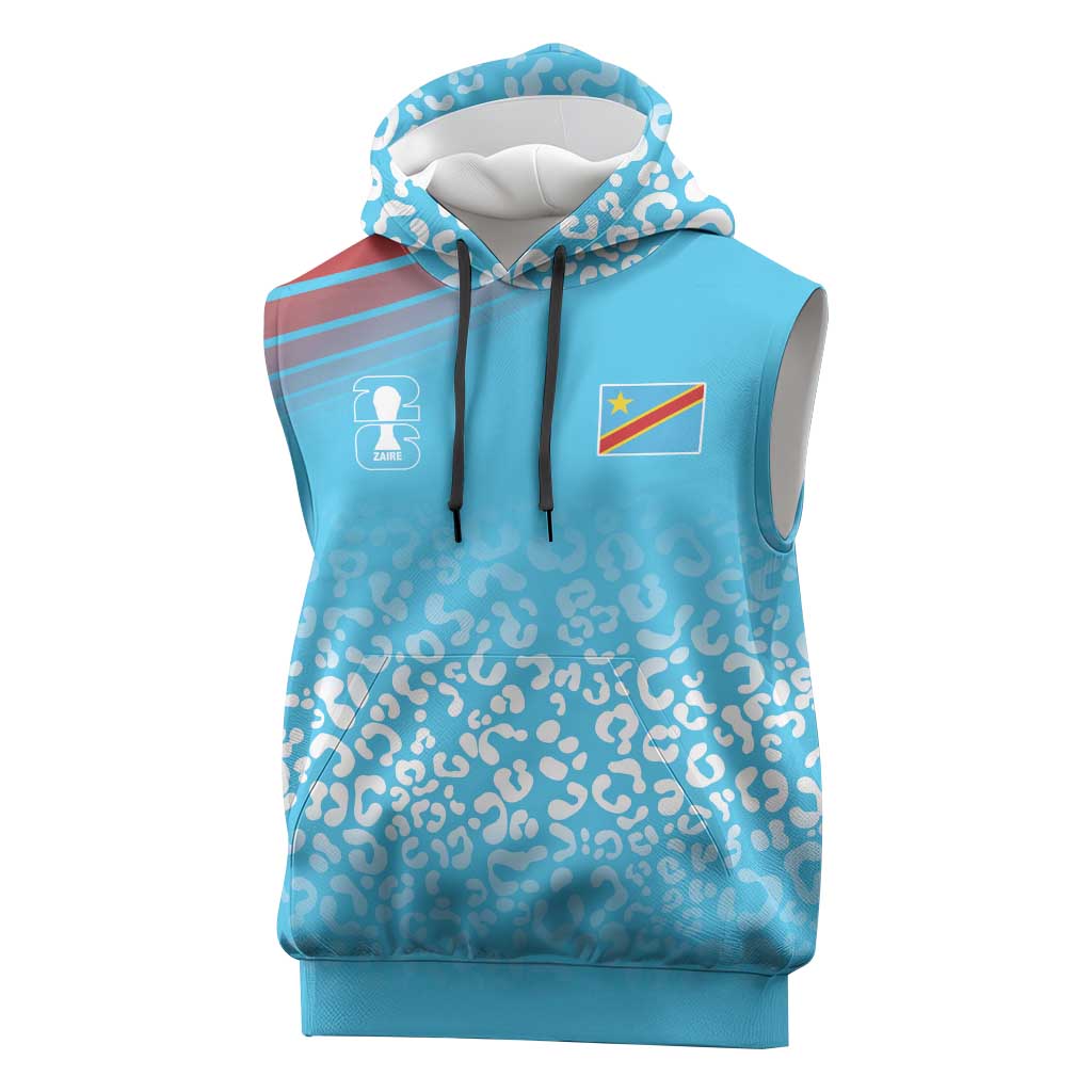 DR Congo WC2026 Custom Guernsey Leopard Inspired Sleeveless Hoodie