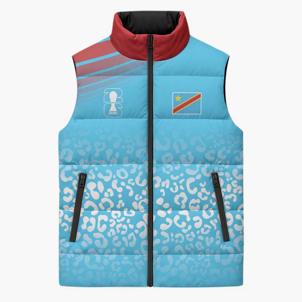 DR Congo WC2026 Custom Guernsey Leopard Inspired Sleeveless Puffer Jacket