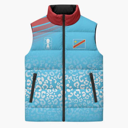 DR Congo WC2026 Custom Guernsey Leopard Inspired Sleeveless Puffer Jacket