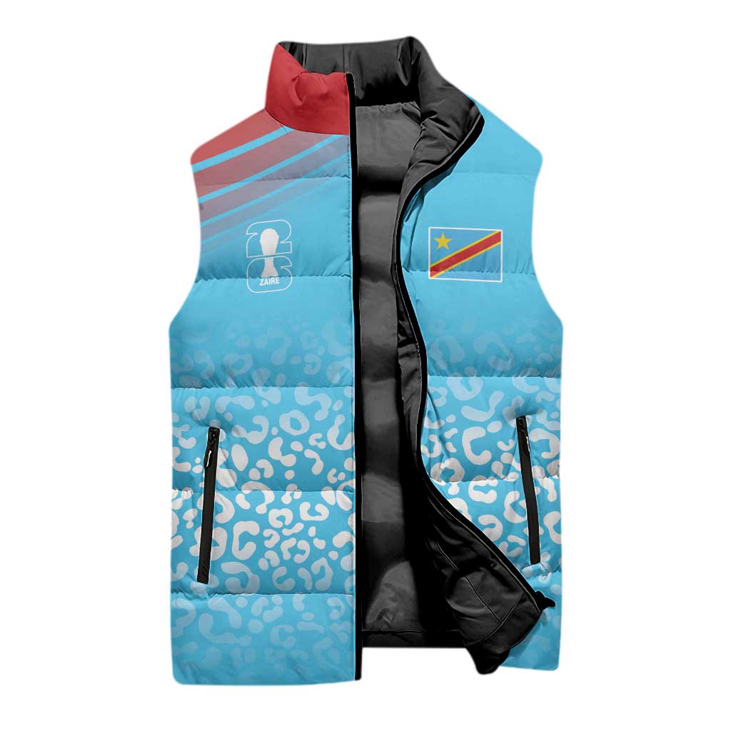 DR Congo WC2026 Custom Guernsey Leopard Inspired Sleeveless Puffer Jacket