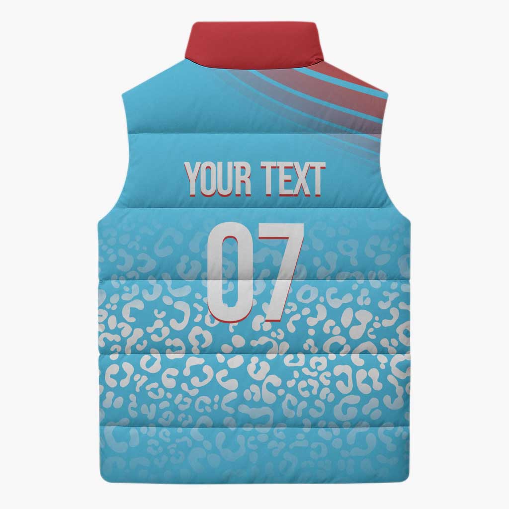 DR Congo WC2026 Custom Guernsey Leopard Inspired Sleeveless Puffer Jacket