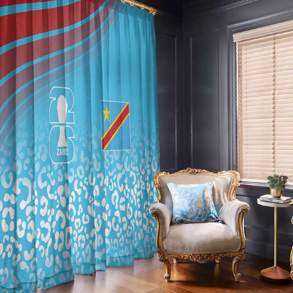 DR Congo WC2026 Guernsey Leopard Inspired Window Curtain