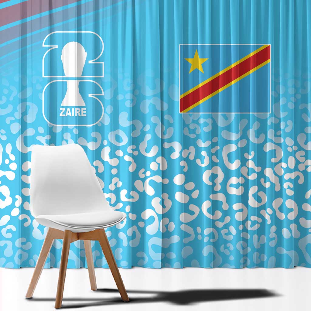 DR Congo WC2026 Guernsey Leopard Inspired Window Curtain