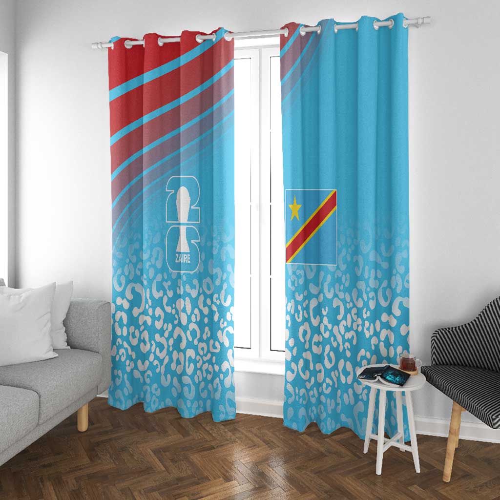 DR Congo WC2026 Guernsey Leopard Inspired Window Curtain