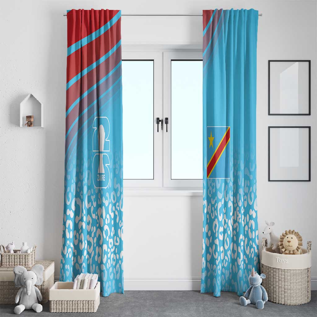 DR Congo WC2026 Guernsey Leopard Inspired Window Curtain