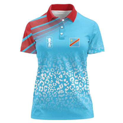 DR Congo WC2026 Custom Guernsey Leopard Inspired Women Polo Shirt