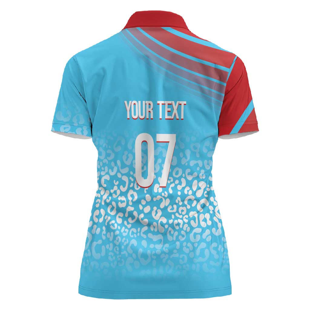 DR Congo WC2026 Custom Guernsey Leopard Inspired Women Polo Shirt