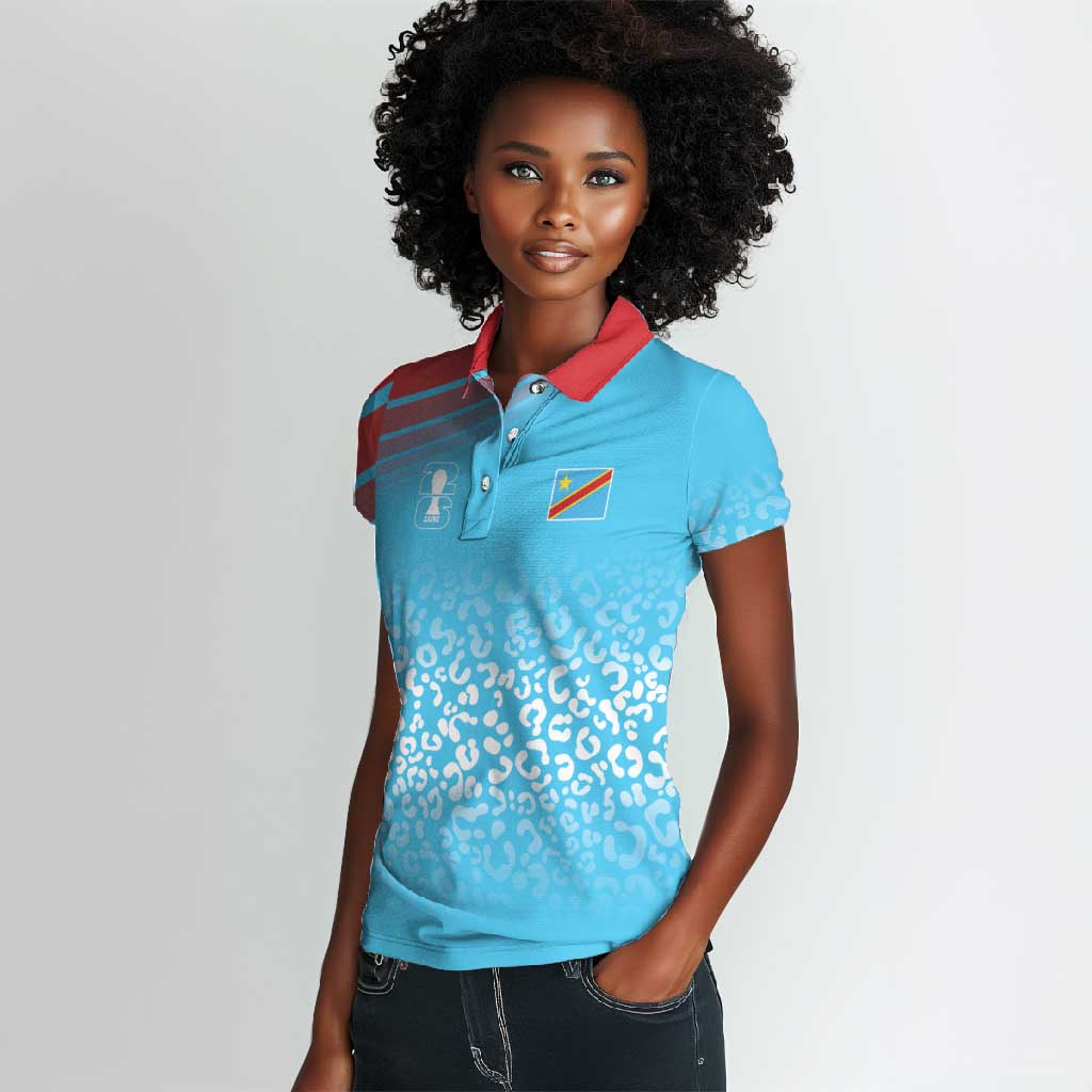 DR Congo WC2026 Custom Guernsey Leopard Inspired Women Polo Shirt