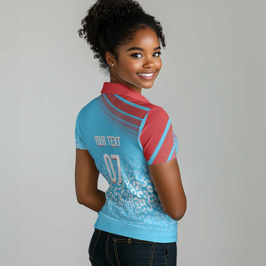 DR Congo WC2026 Custom Guernsey Leopard Inspired Women Polo Shirt
