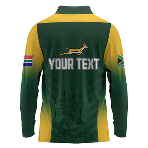 South Africa Rugby Long Sleeve Polo Shirt Bokke Champions