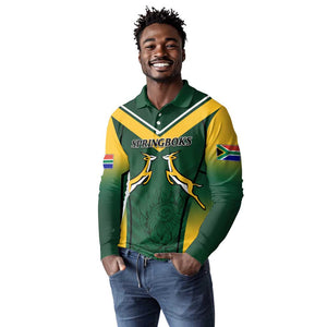 South Africa Rugby Long Sleeve Polo Shirt Bokke Champions